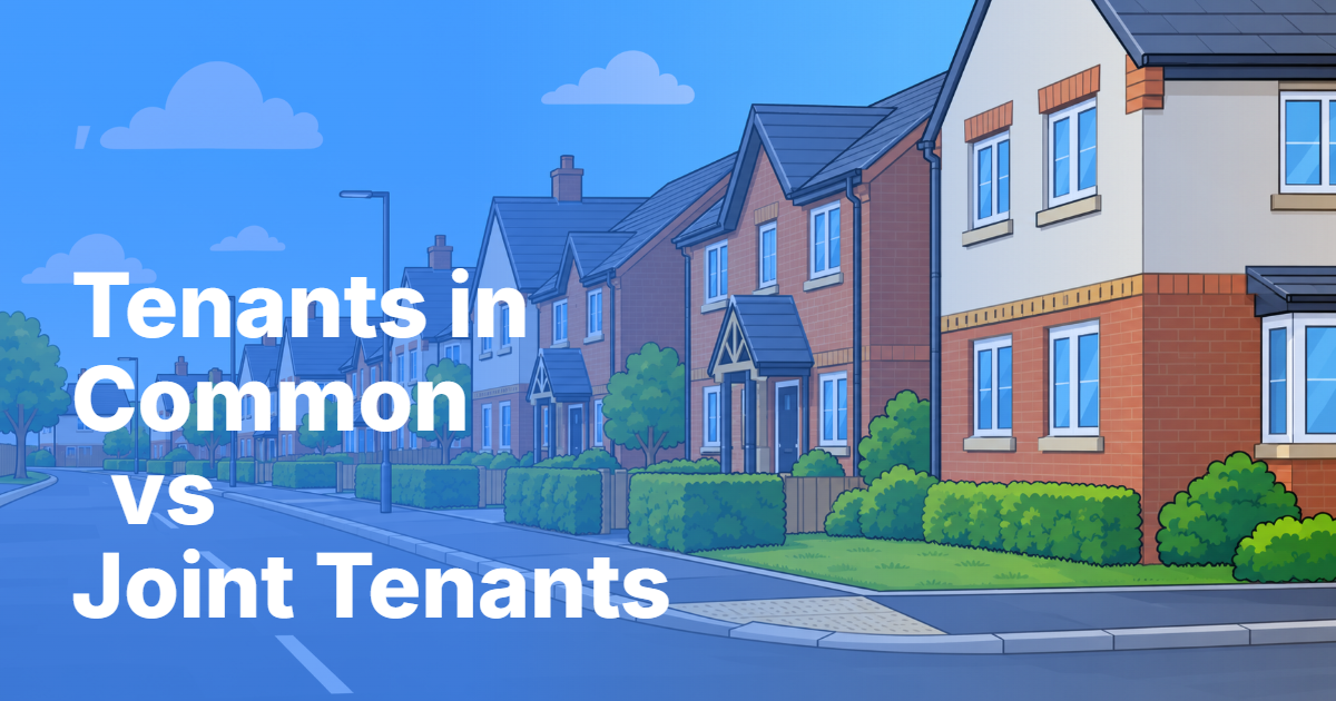 Two people considering how to own a property together