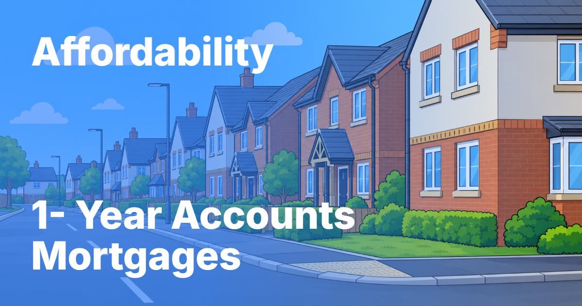 Self-employed mortgage with one year's accounts